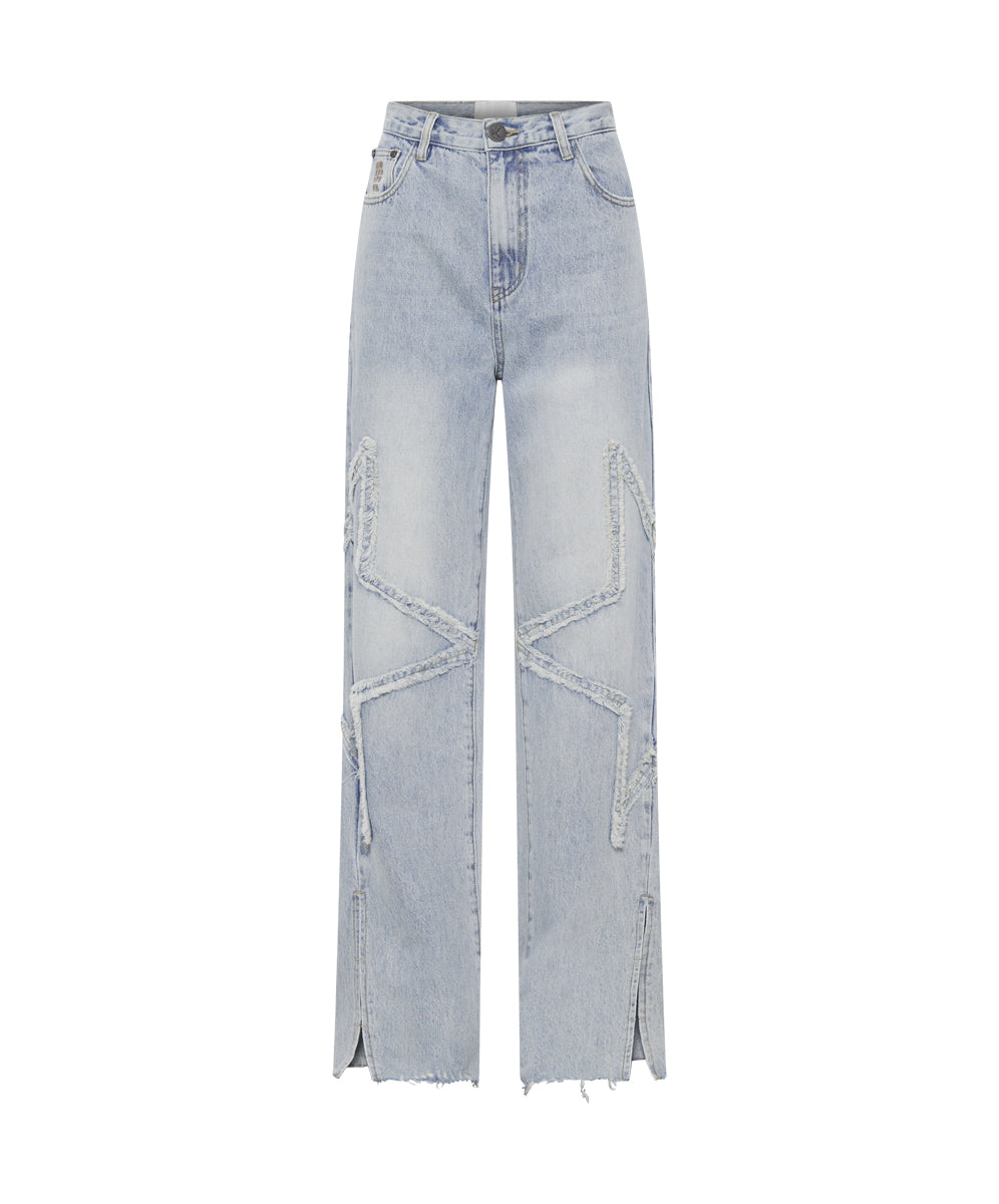 Jeans Sale Billie Low Slung Straight Leg Mid Waist Denim Jeans - Diamonde