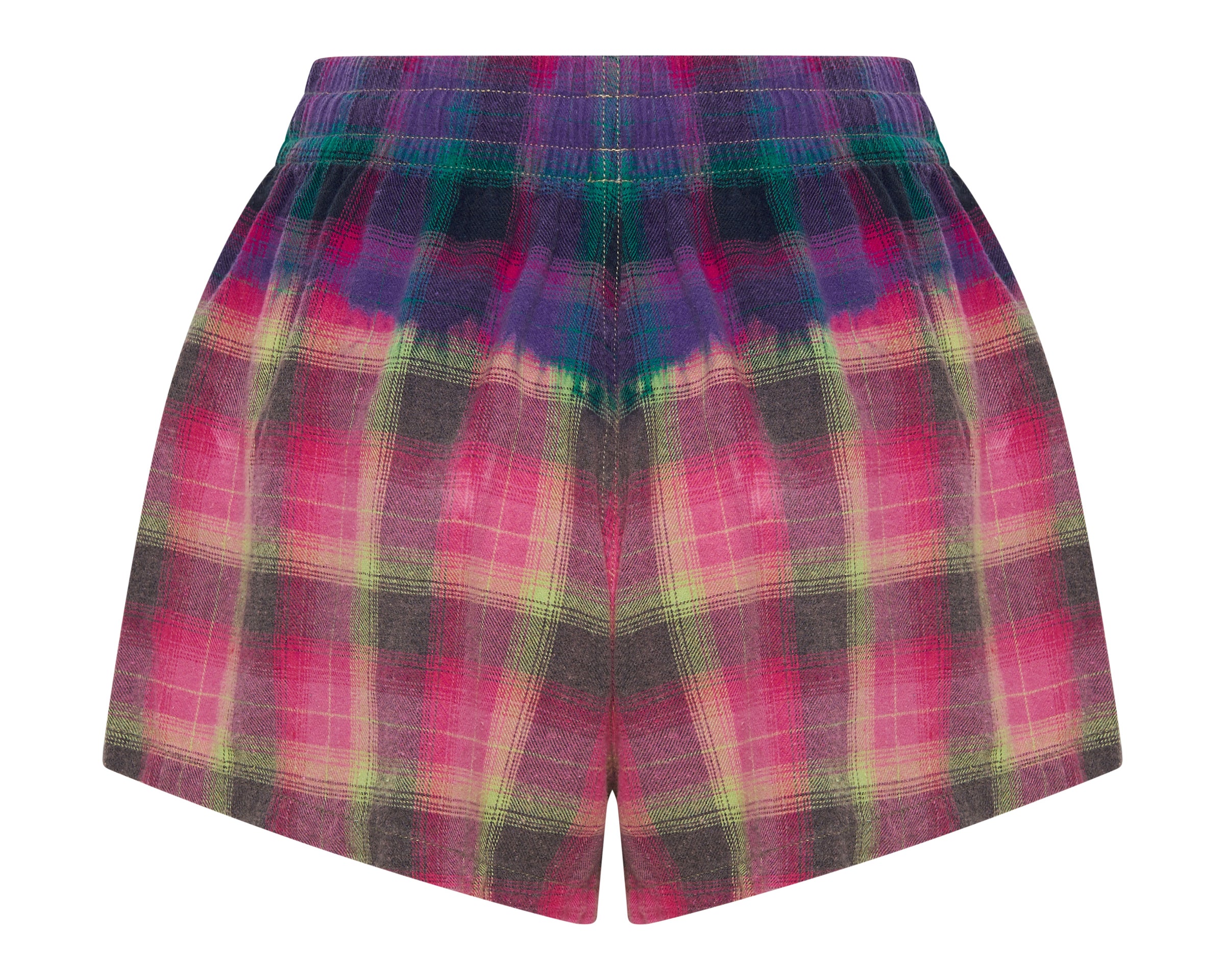 Bleached Flannel Studded Boxer Shorts - Multi