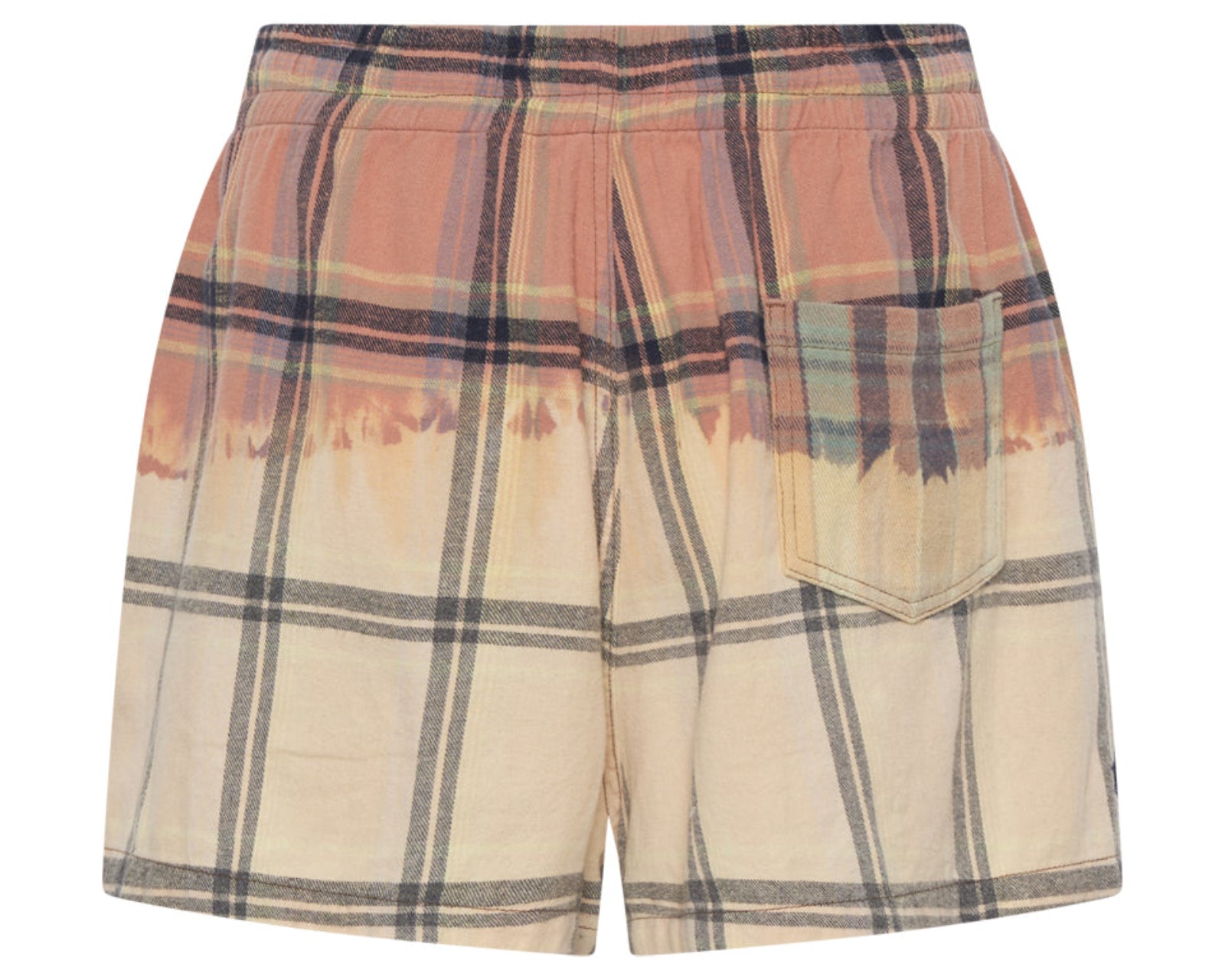 Flannel Studded Boxer Shorts - Peach