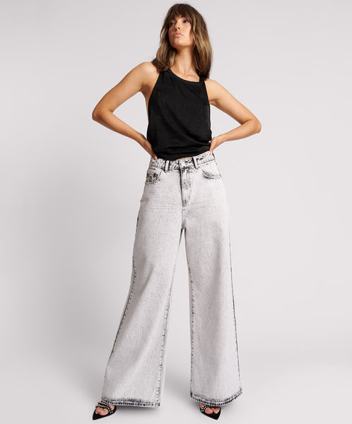 Nala (ナラ) High Waist Wide Pants（ハイウエストワイドパンツ） ブラック サイズ:M