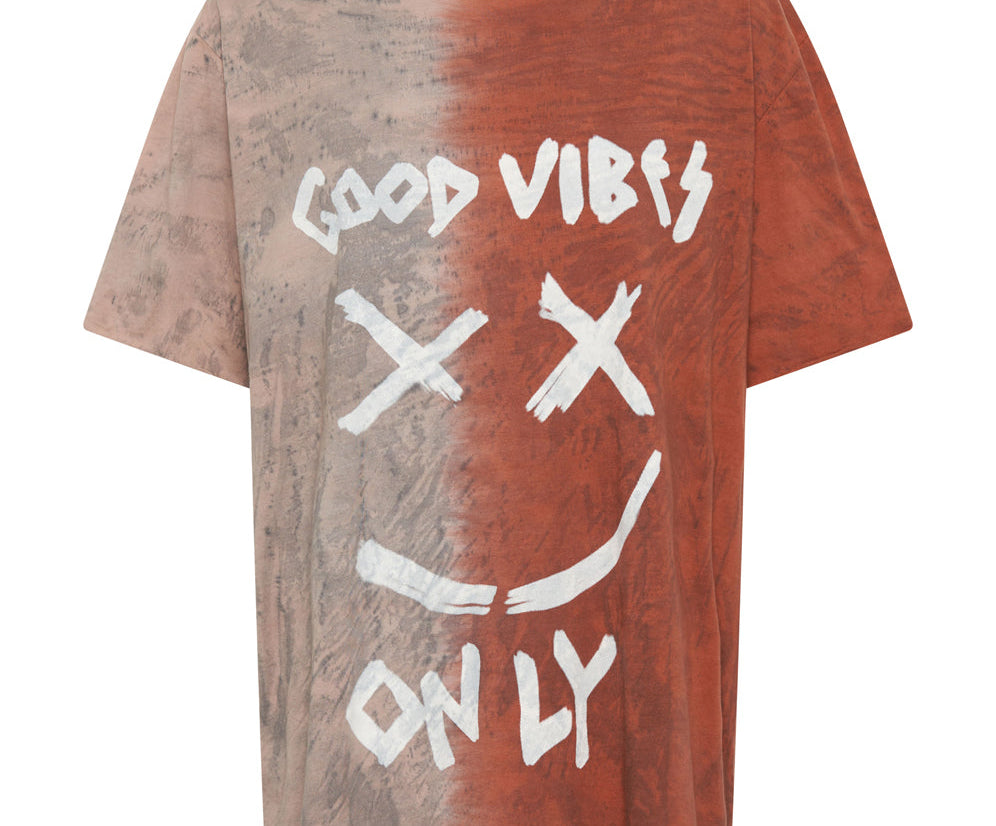 GOOD VIBES ONLY OVERSIZED HAND DYED TEE