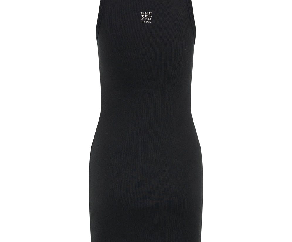 One Teaspoon Ribbed Singlet Mini Dress - Black