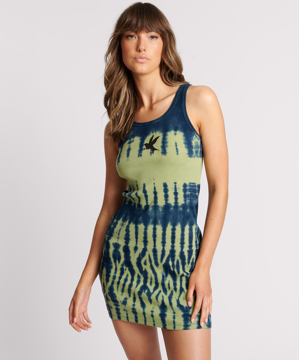 Products ONE TEASPOON TIE DYE RIB SINGLET MINI DRESS