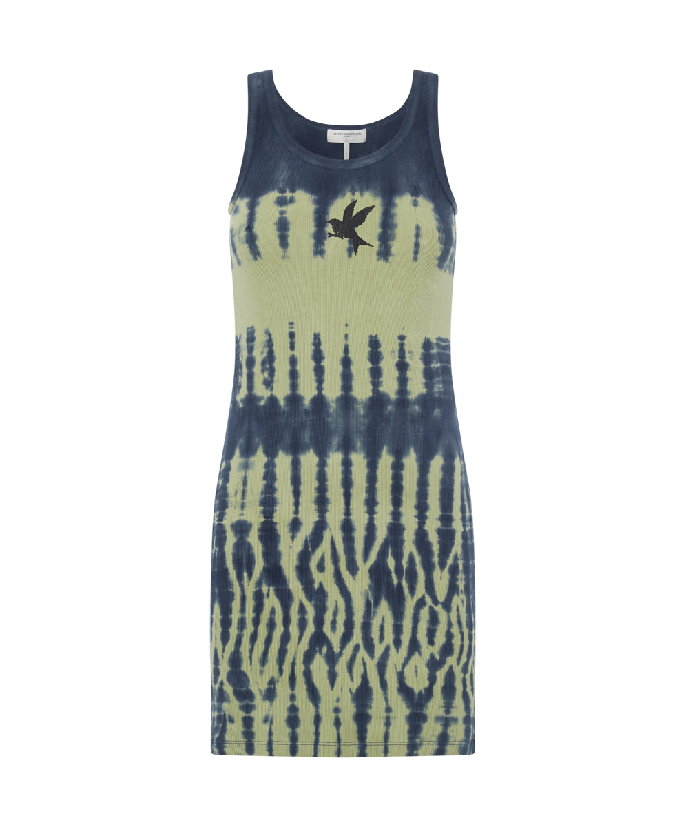 Products ONE TEASPOON TIE DYE RIB SINGLET MINI DRESS