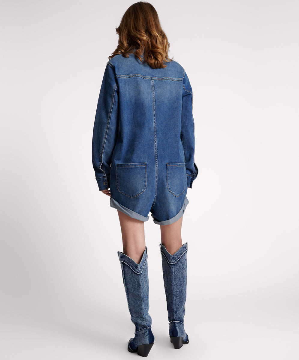 Deep Blue Denim Prophecy Jumpsuit One Teaspoon USA