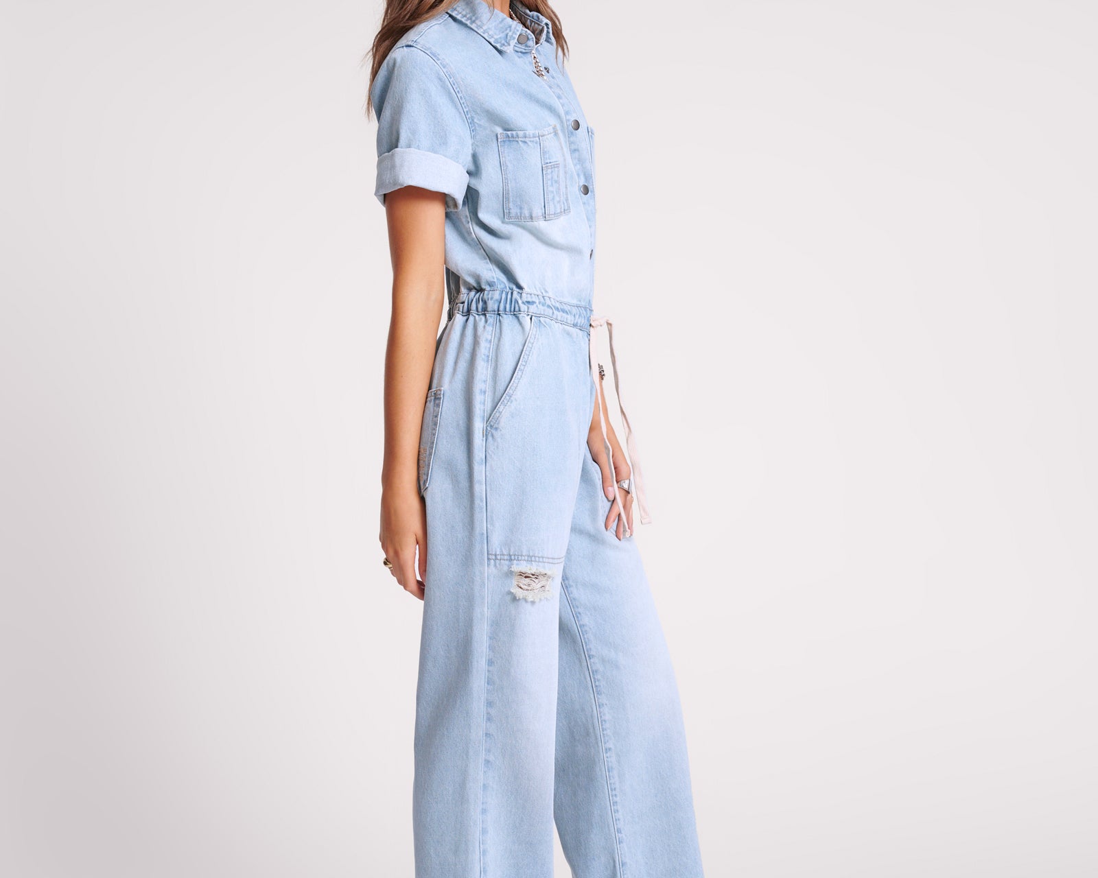 Veronica Denim Jumpsuit - Sportster Blue