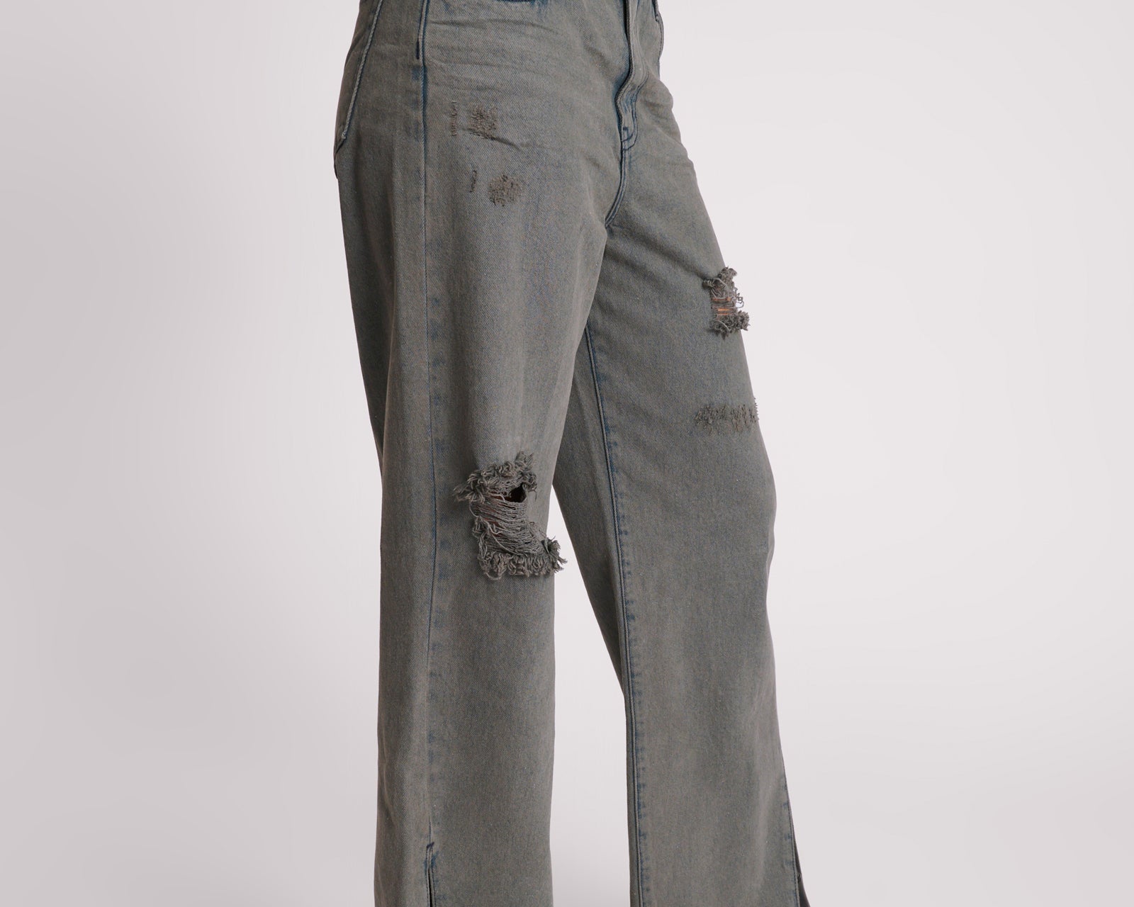 Billie Low Slung Straight Leg Mid Waist Denim Jeans - Storme