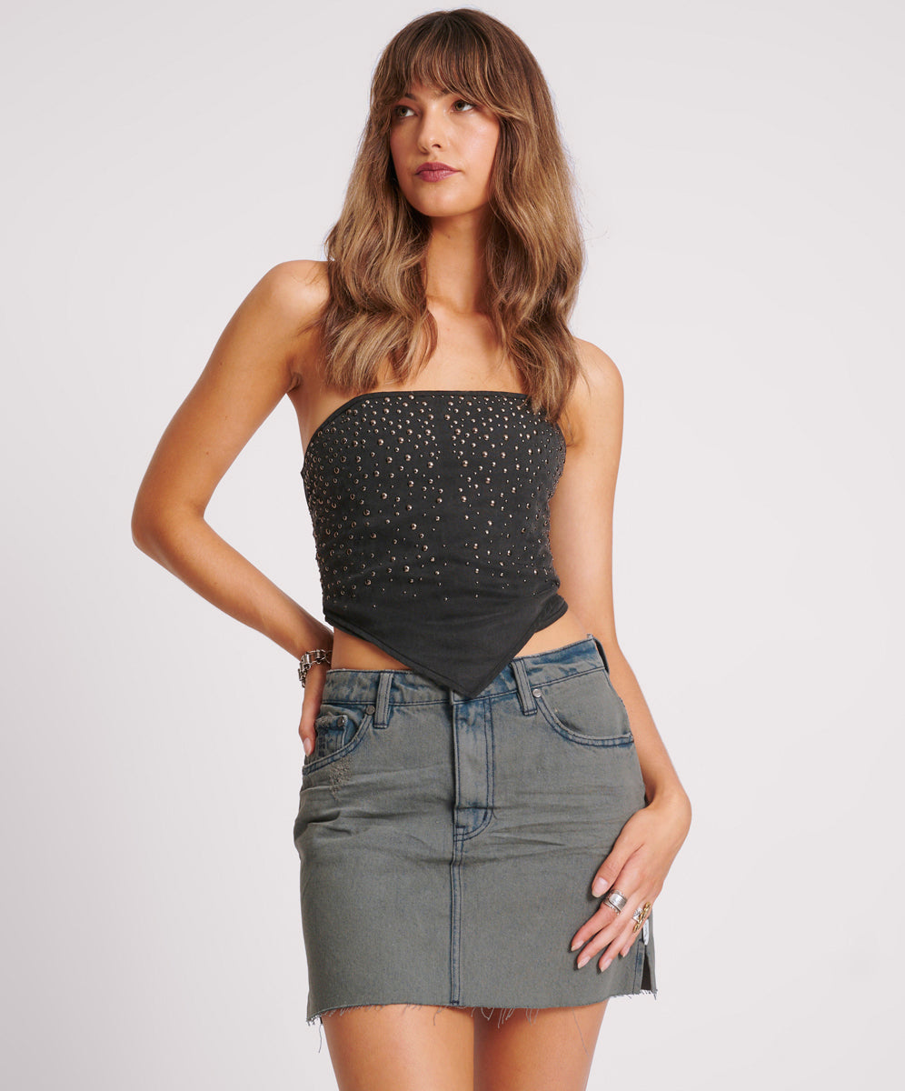 Products STORME 2020 HIGH WAIST DENIM MINI SKIRT