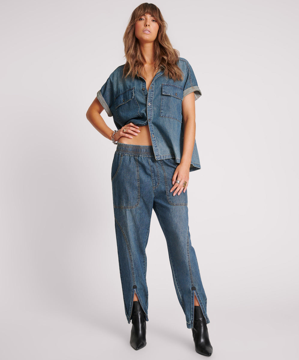 The Great Adventure Denim Flight Pants - Used Blue