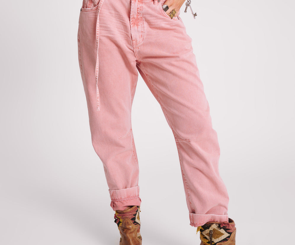 VINTAGE RED BANDIT LOW WAIST BOYFRIEND JEANS