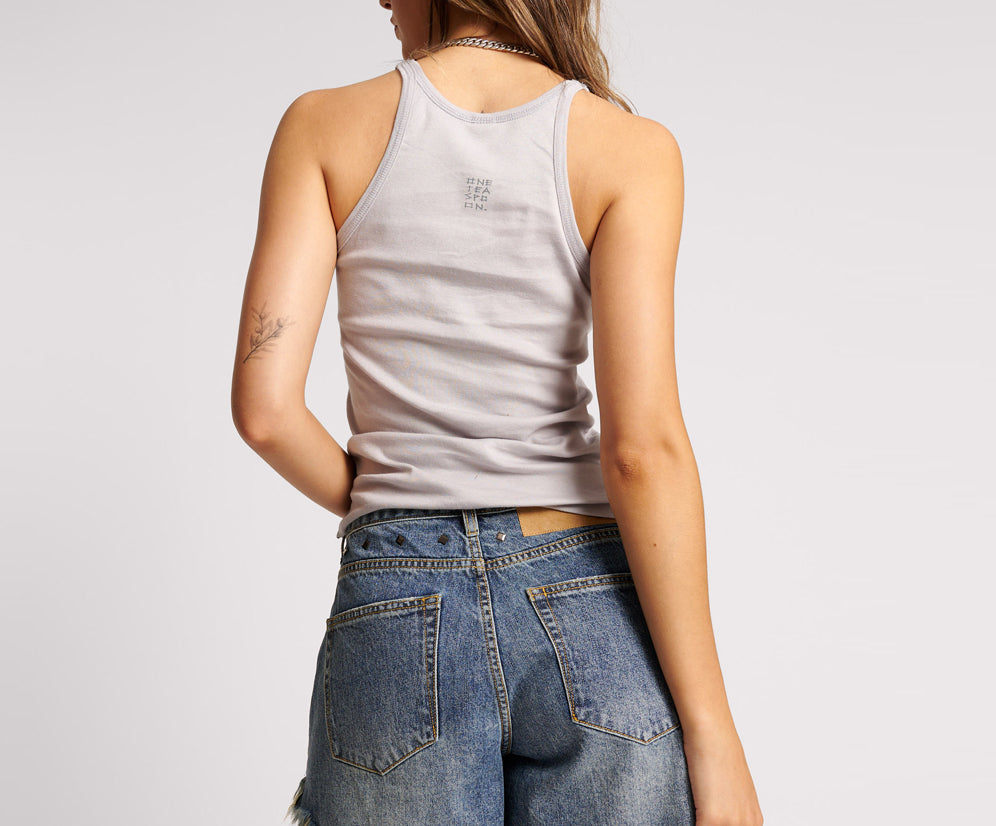 LOVE RIB SINGLET DOVE GREY