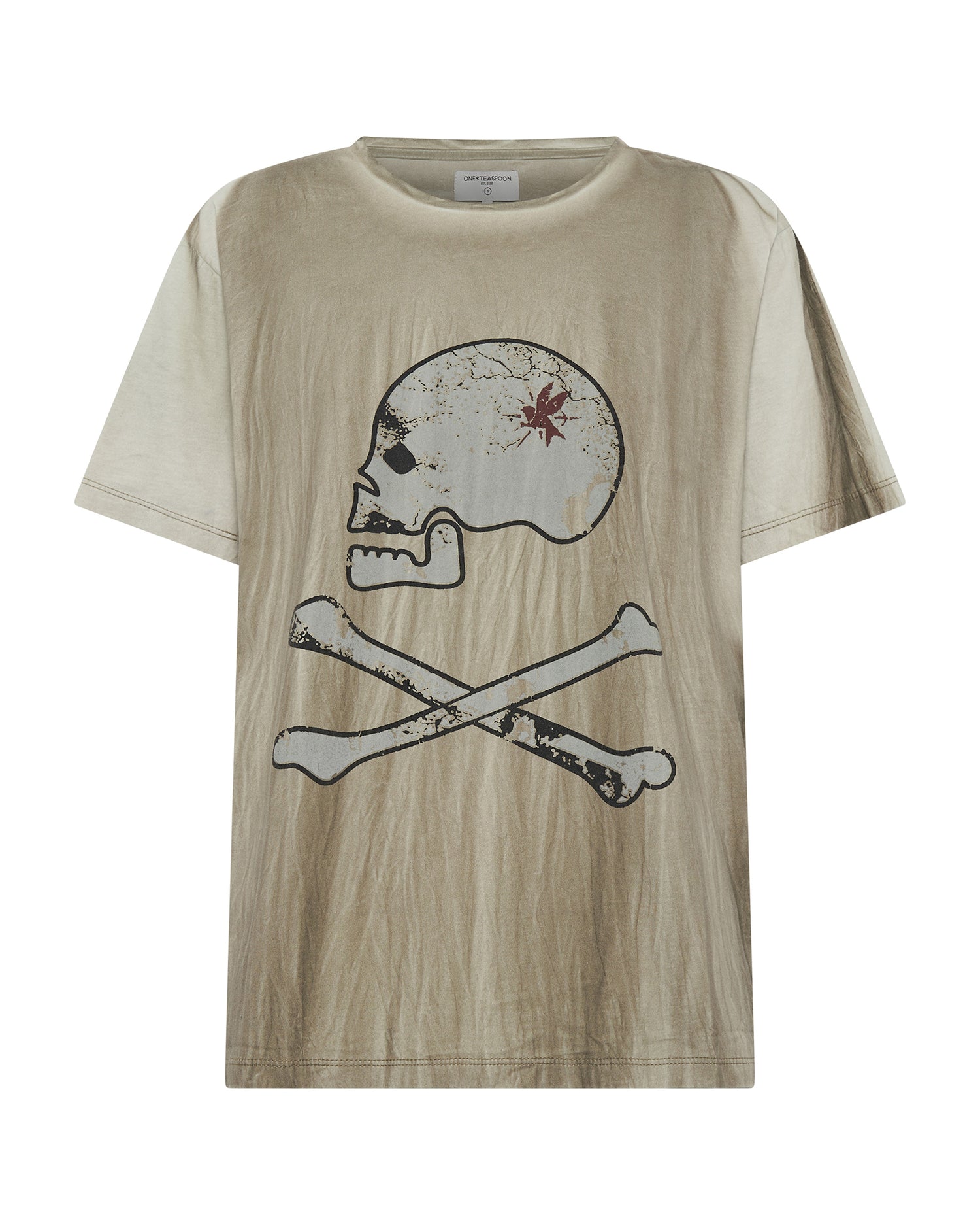 Products Skull And Bones Boyfriend Tee - Stone