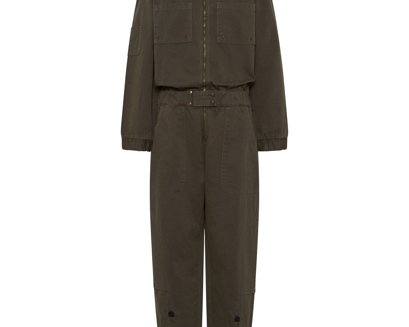 Dark Romance Jumpsuit - Dark Khaki