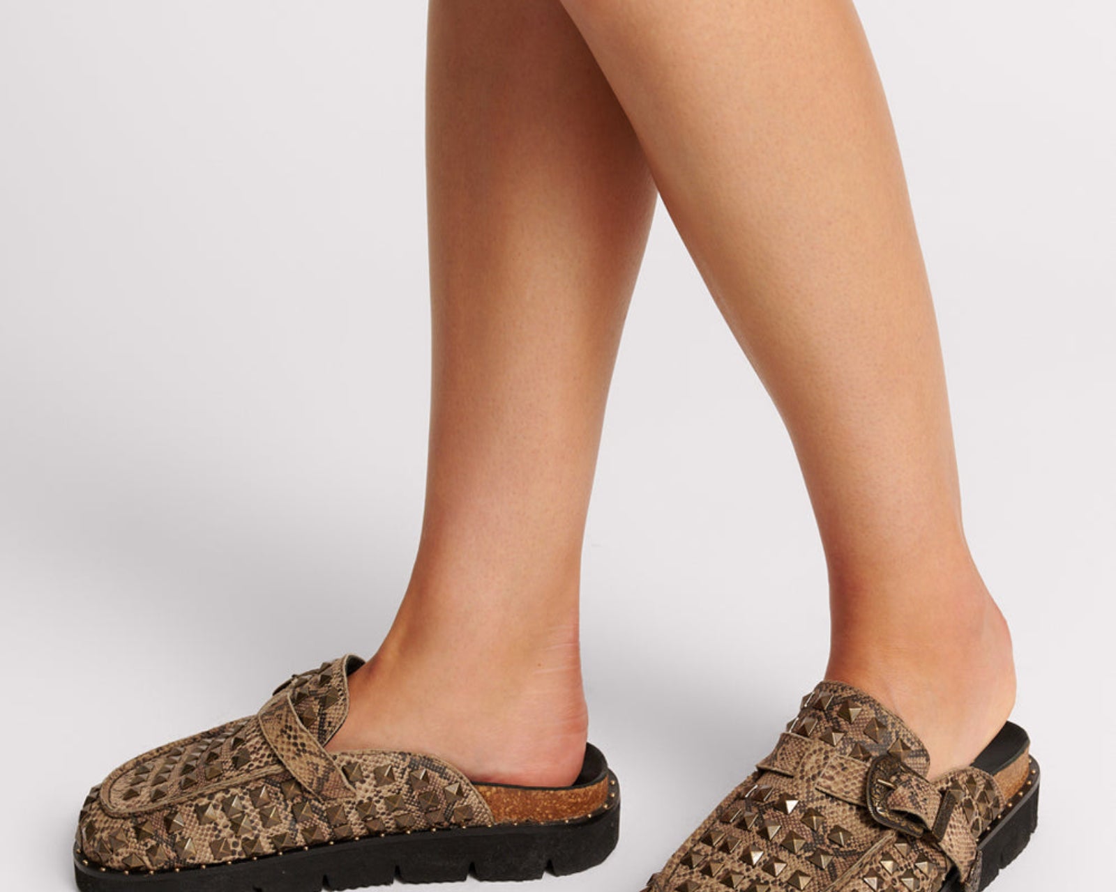 Studded Phoenix Slides - Snake