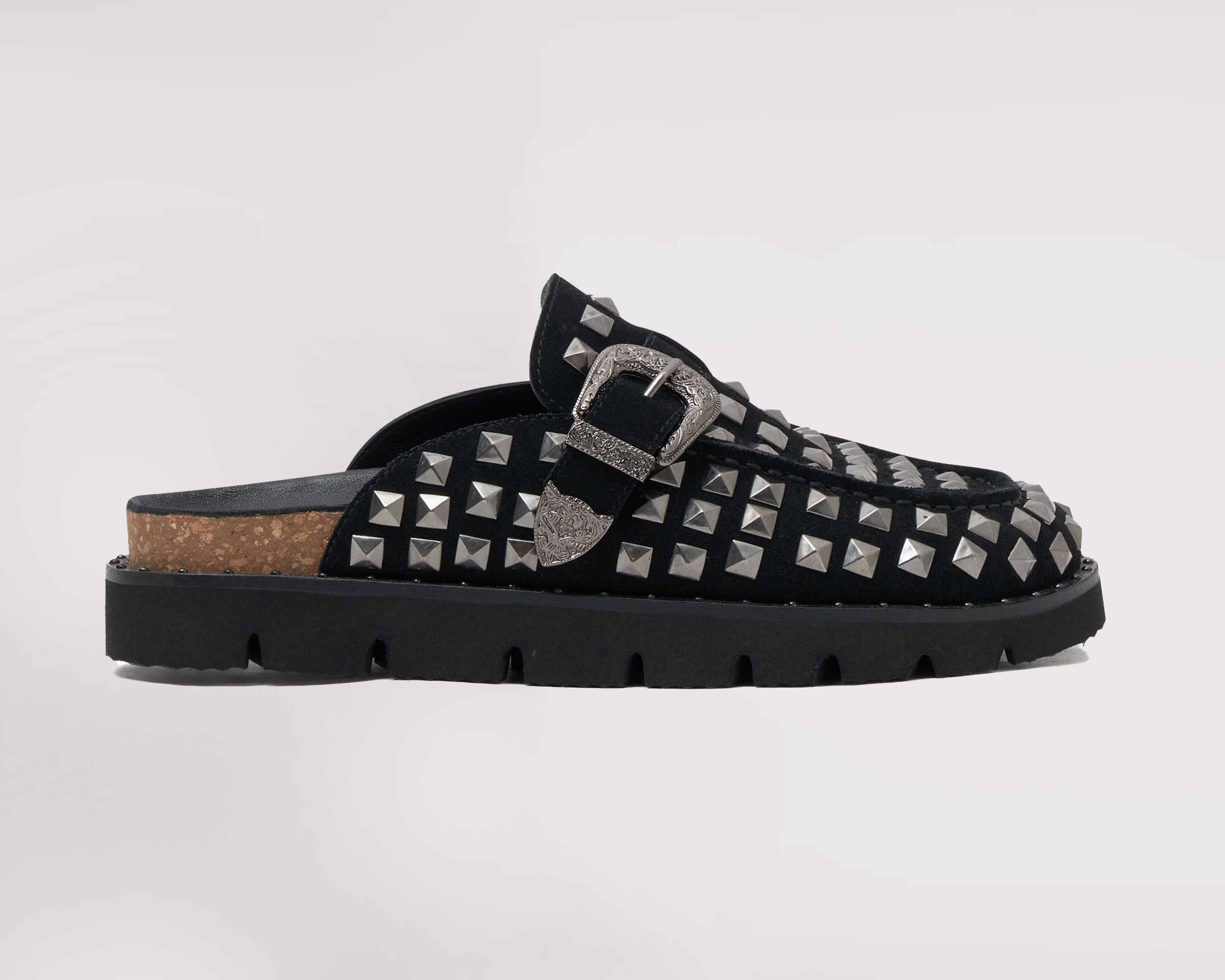Studded Phoenix Slides - Black