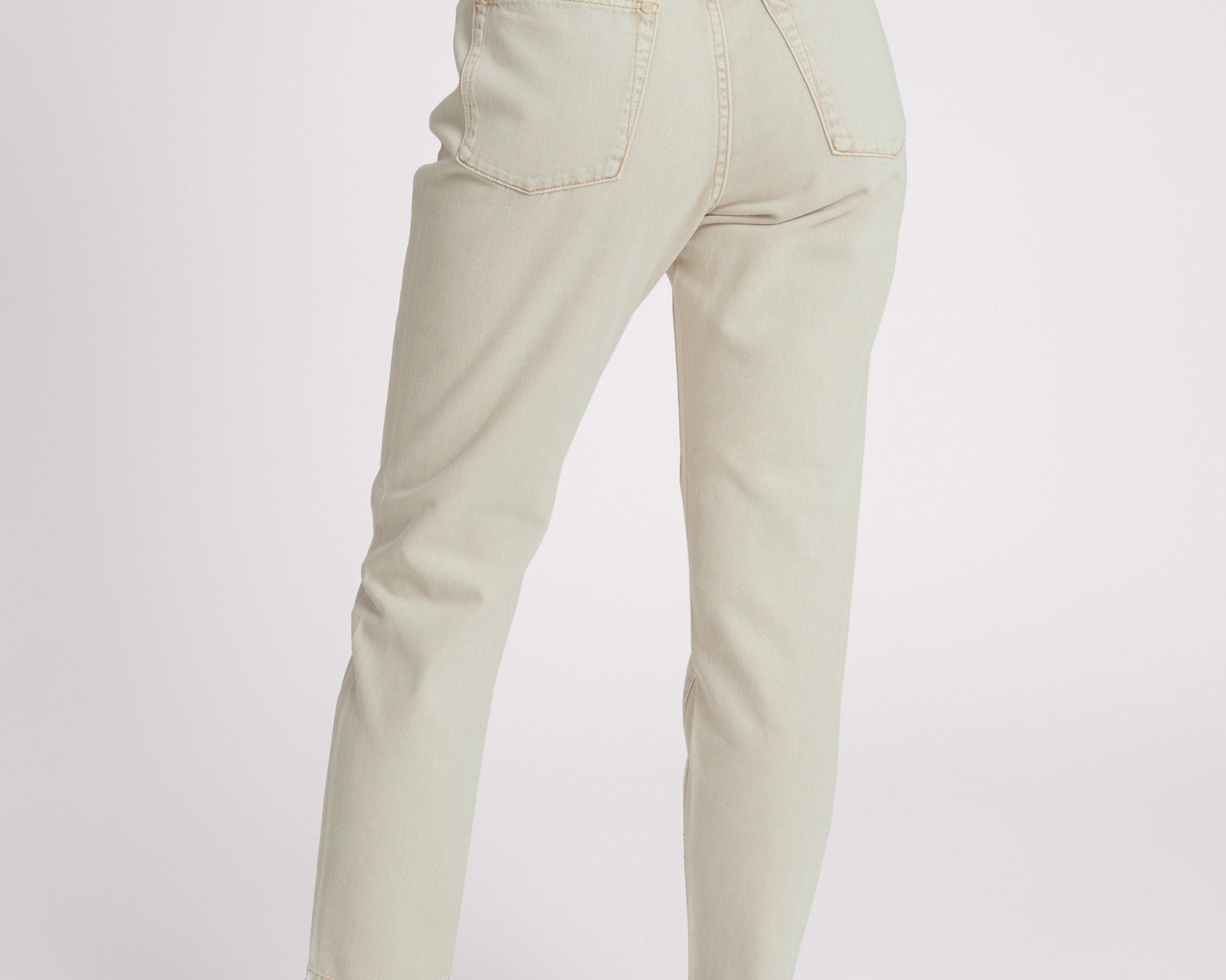 Legends High Waist Mom Fit Denim Jeans - Antique Khaki