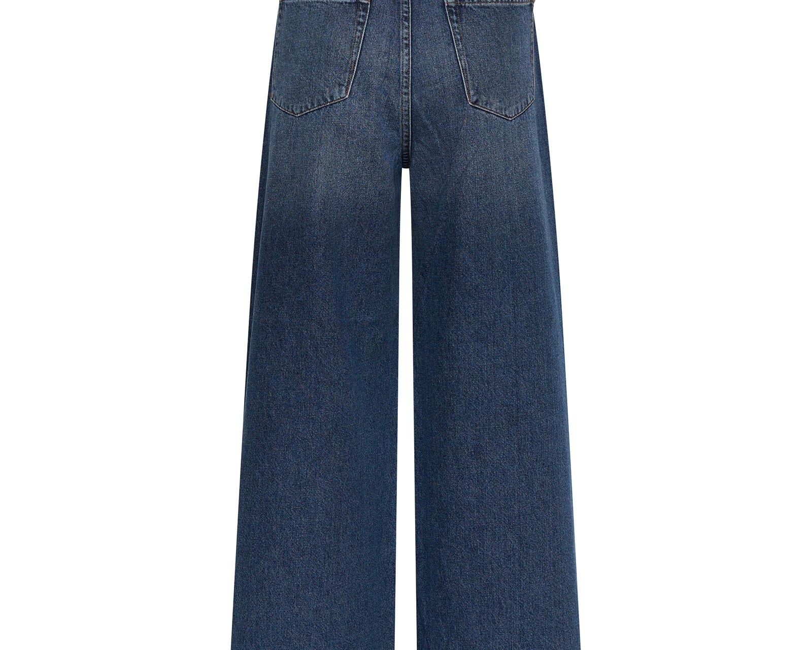 Love Machines Mid Waist Super Wide Leg Denim Jeans - Blue Thunder