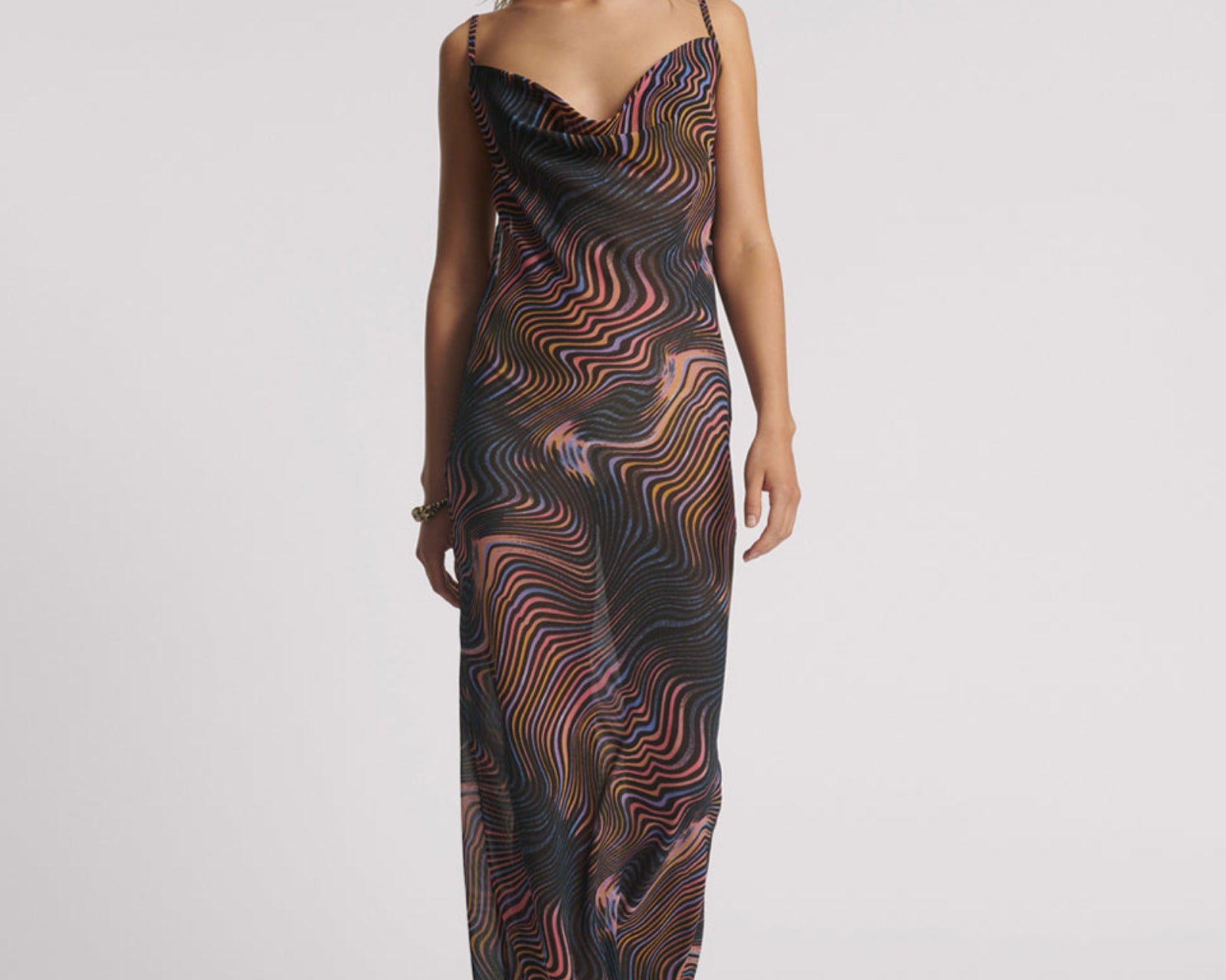 Jagger Long Slip Maxi Dress - Acid Trip