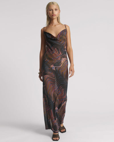 Jagger Long Slip Maxi Dress - Acid Trip