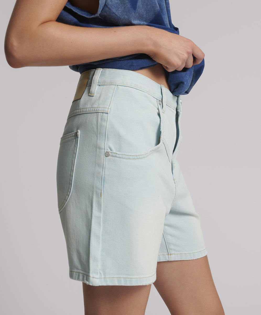 さらに100円引き◆LMC◆CLASSIC WIDE DENIM SHORTS Kinks Mid Waist Long Length Denim Shorts - Le Surf | One