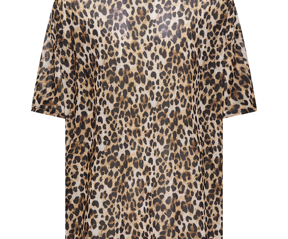 Printed Mesh Tee - Animal