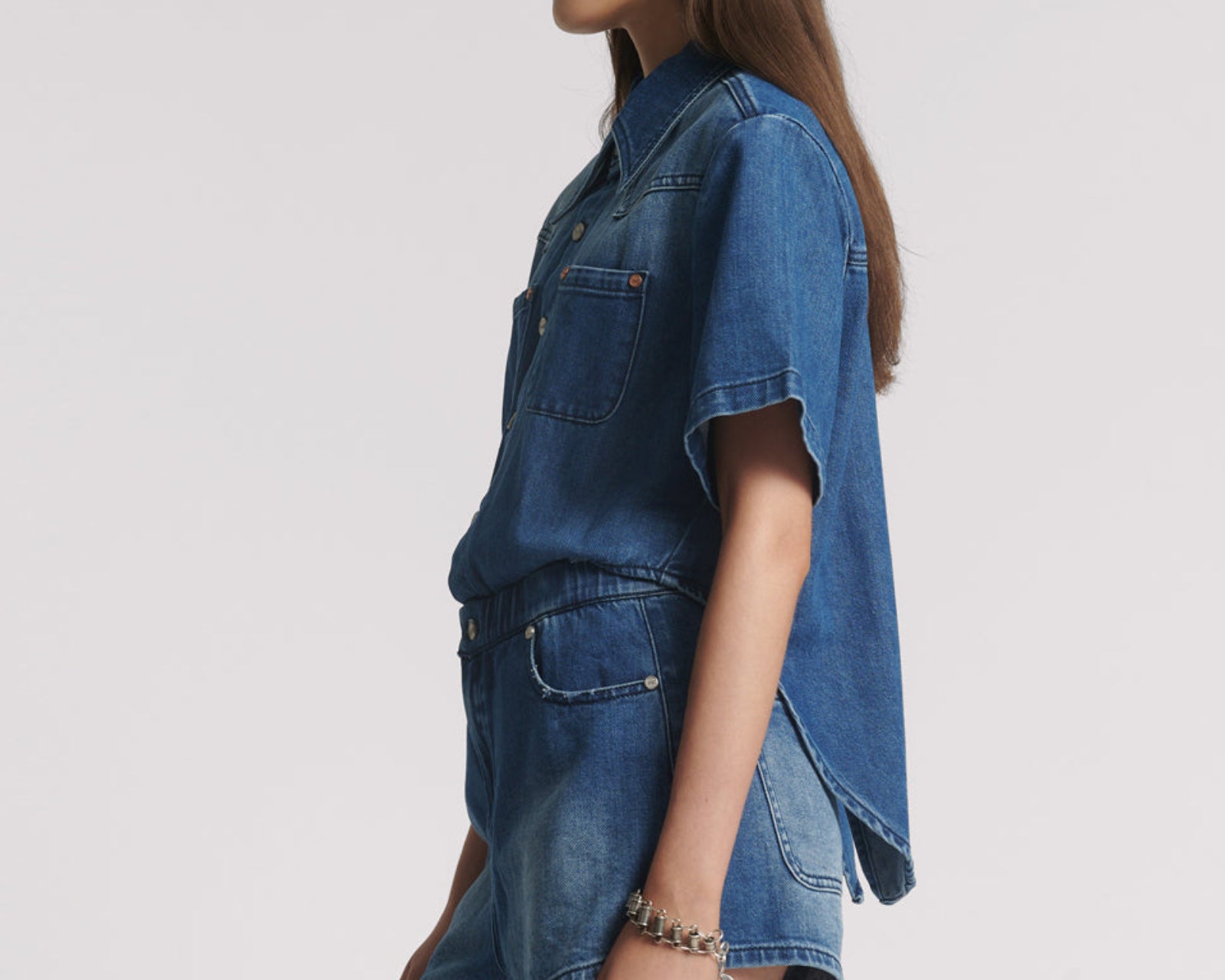 Taylor Denim Jumpsuit - Rosewood