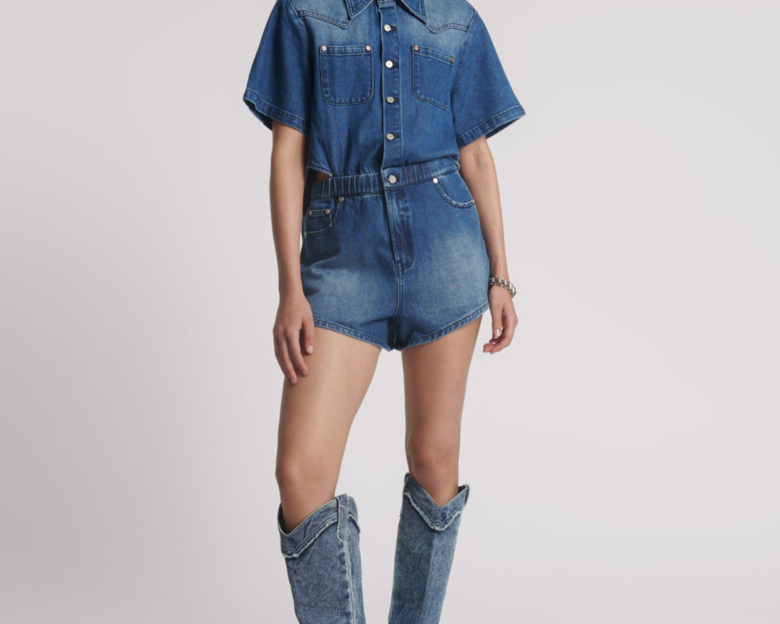 Taylor Denim Jumpsuit - Rosewood