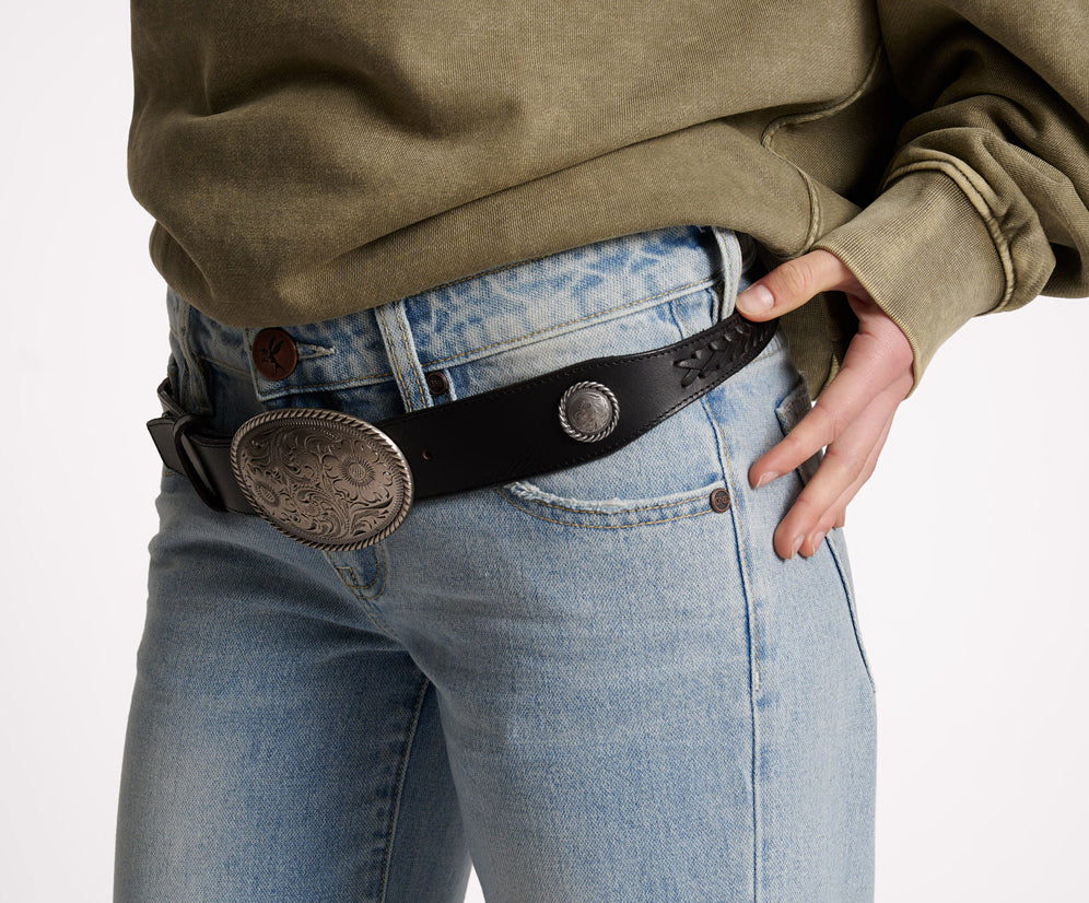 Rodeo Leather Belt - Black