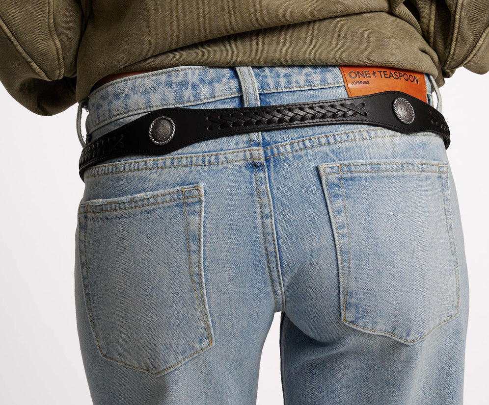Rodeo Leather Belt - Black