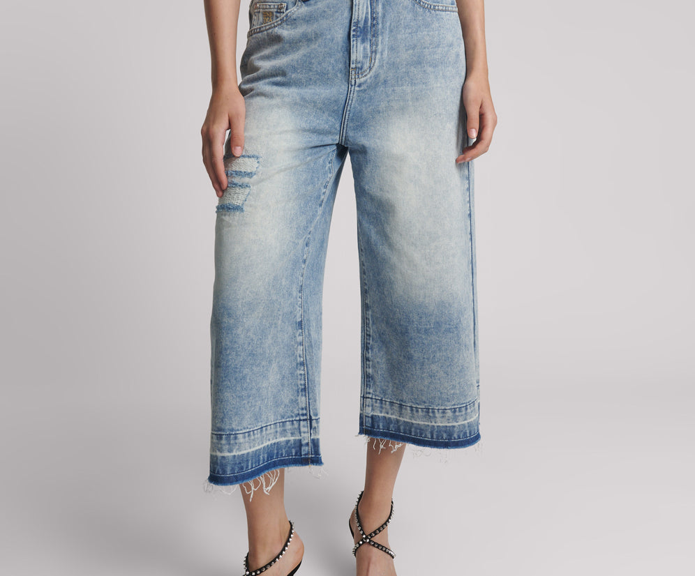 720'S Mid Waist Long Length Shorts in Sunset Blue 720'S Mid Waist Long Length Shorts in Sunset Blue