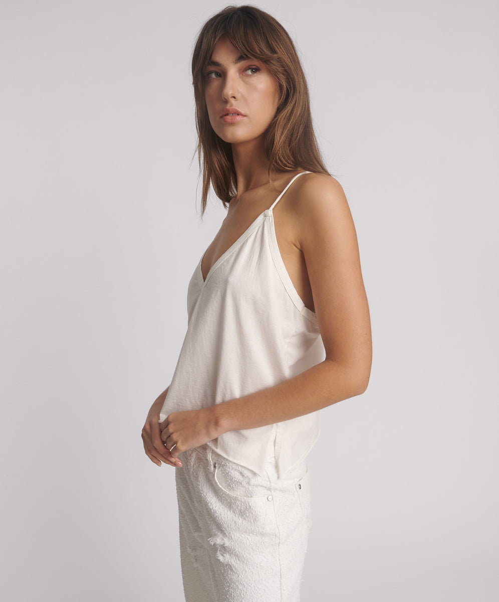 Women's Tank Tops Deep V Front Singlet - White
