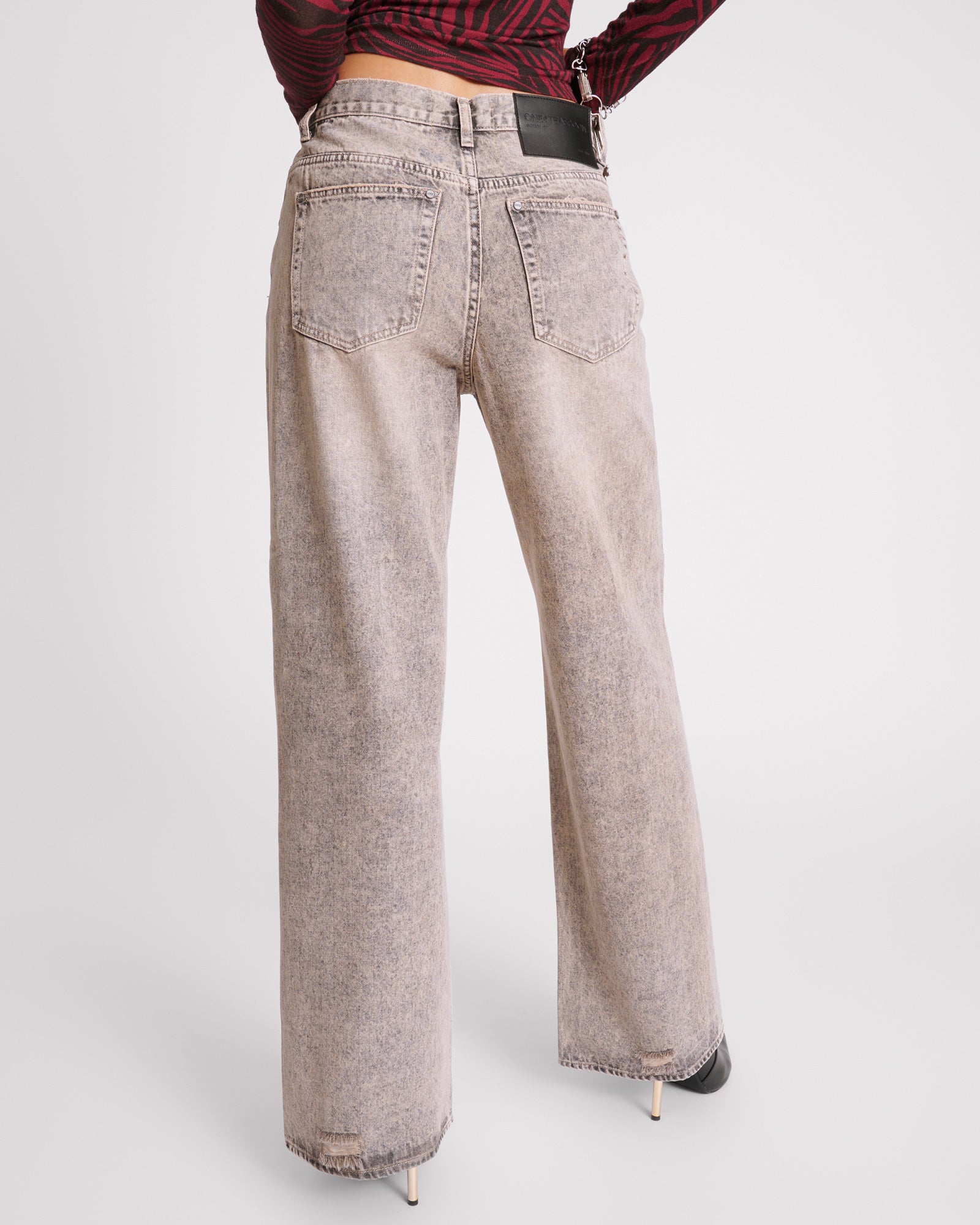 【KOOLOSET】Chestnut Wide Brown Denim THE STRAIGHT JEAN DARK CHOCOLATE – FRAME