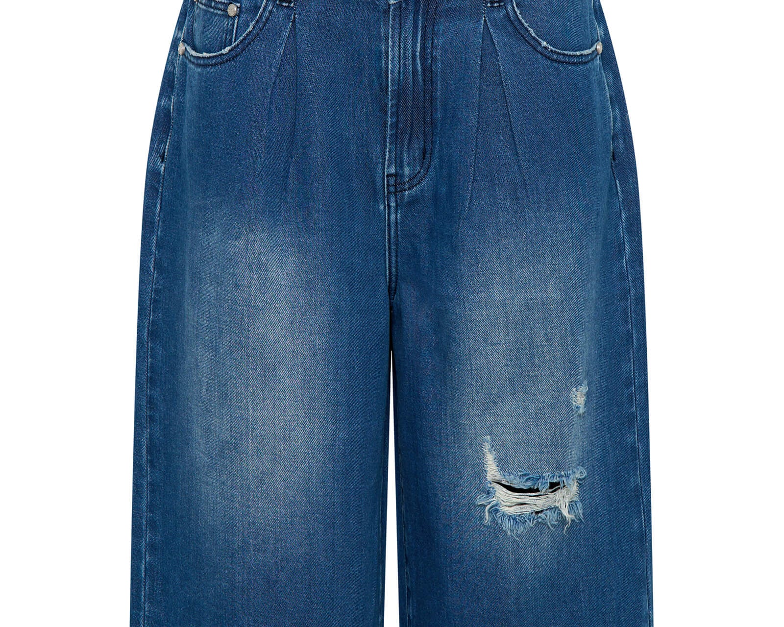 Beastie Low Waist Wide Leg Denim Shorts in Rosewood