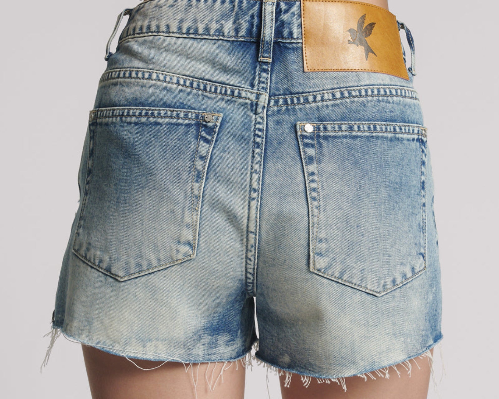 Bowies High Waist Denim Shorts - Sunset Blue
