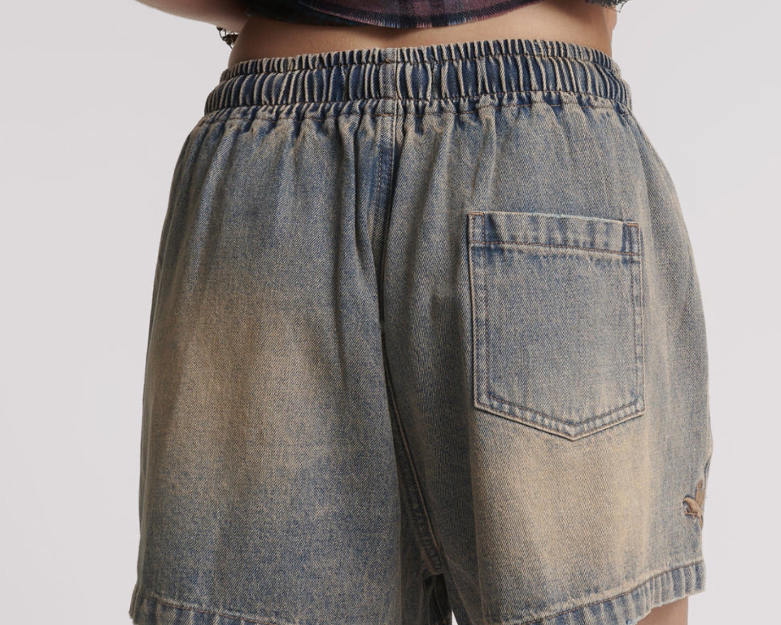 Boxer Low Waist Denim Shorts - Island Blue