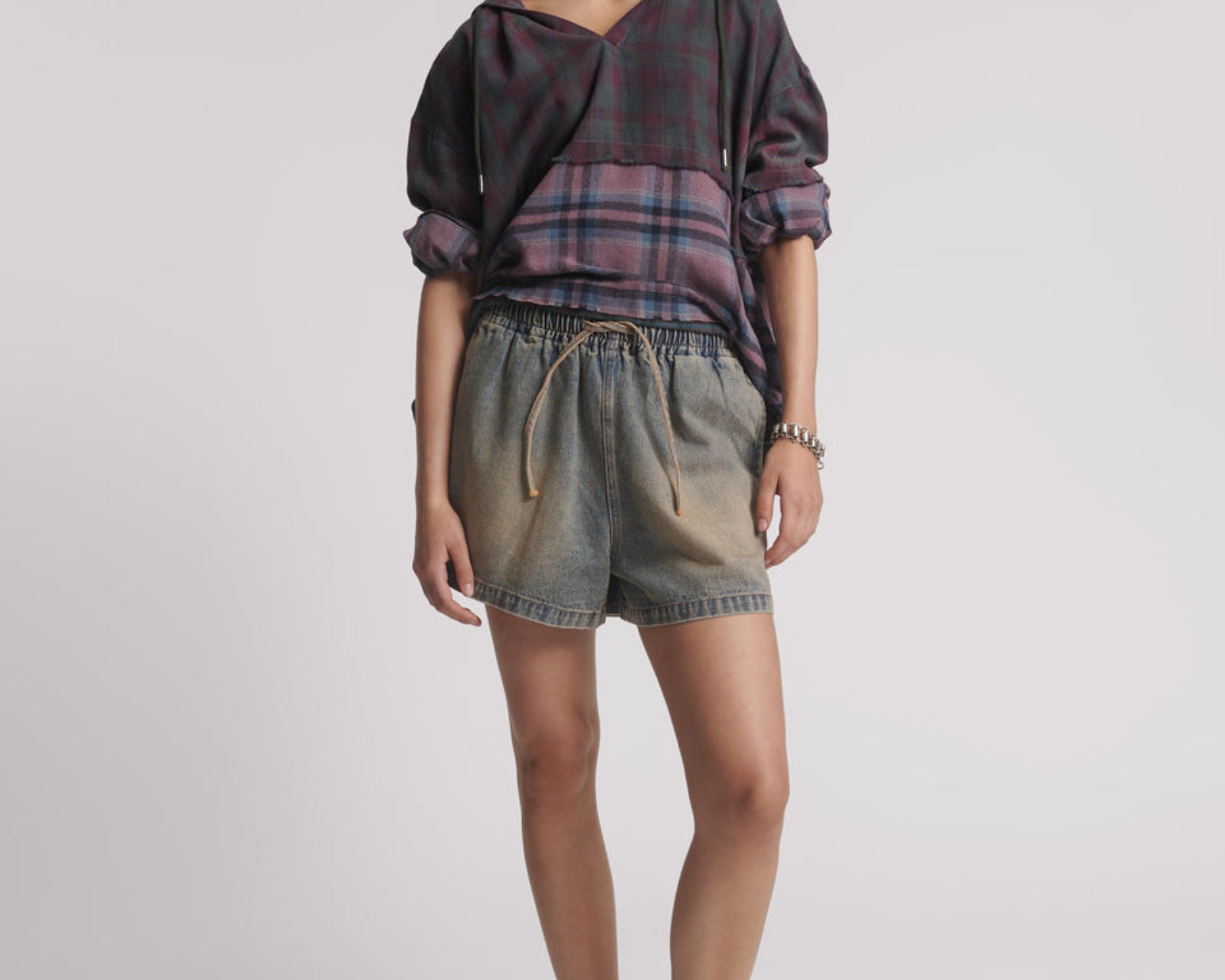 Boxer Low Waist Denim Shorts - Island Blue
