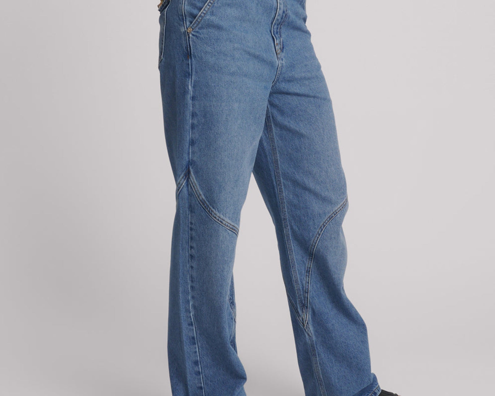 Western Wonders Mid Waist Straight Leg Denim Jeans - Blue Estate