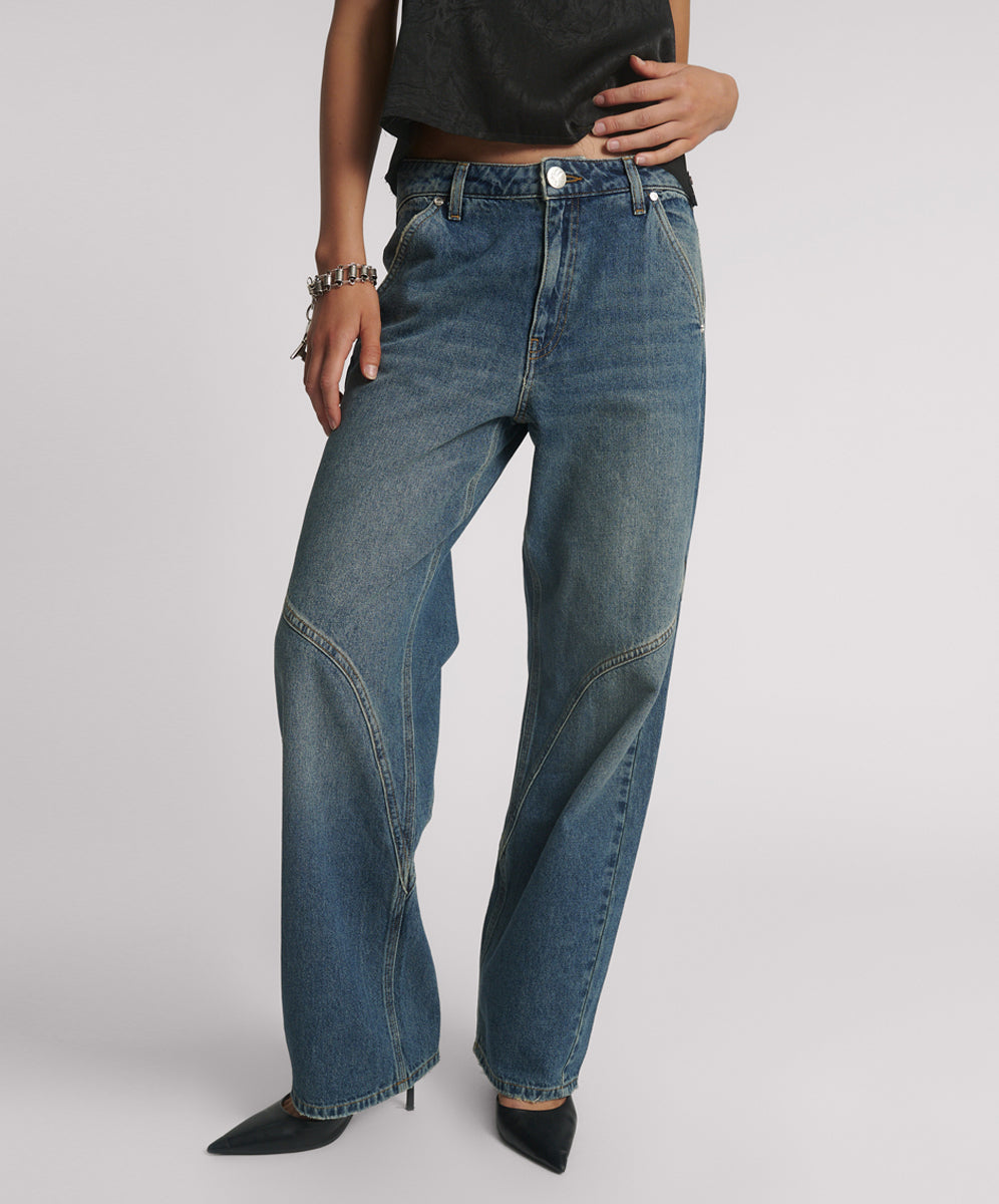 Western Wonders Mid Waist Denim Jeans - Blue Thunder | One