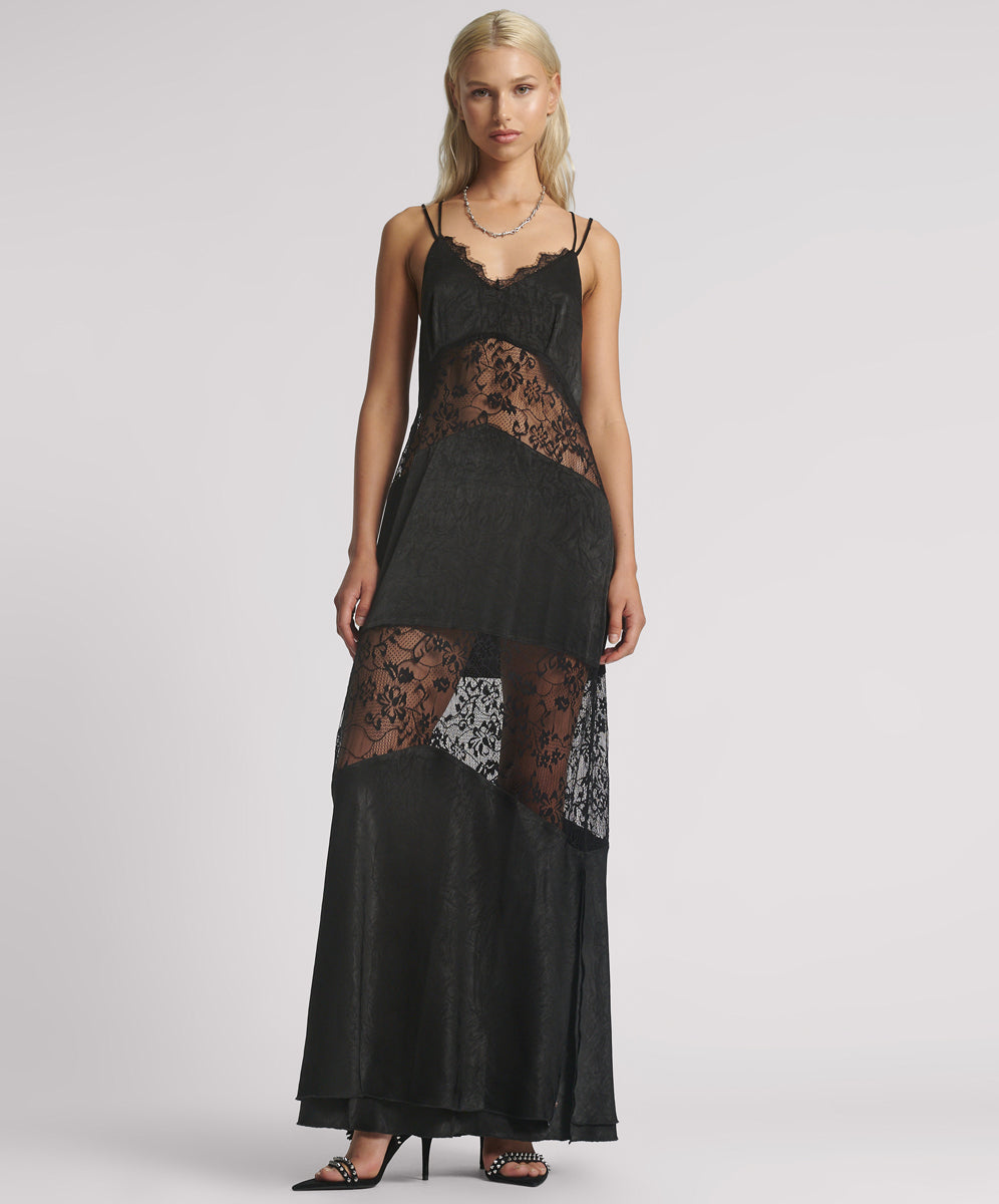Products Winona Lace Long Slip Maxi Dress - Black