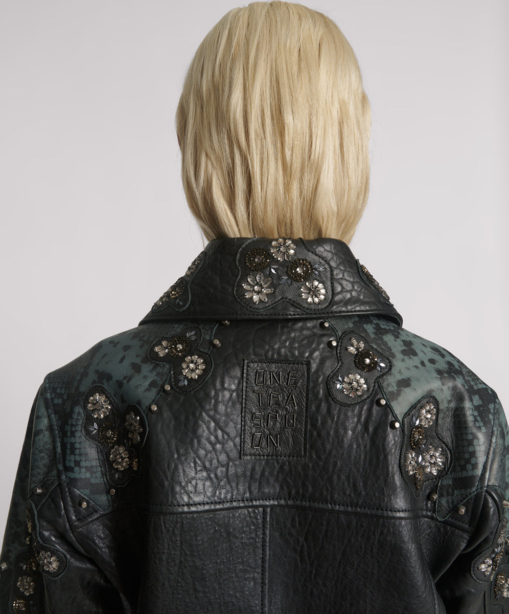 Matador Leather Cropped Jacket - Black | One Teaspoon USA