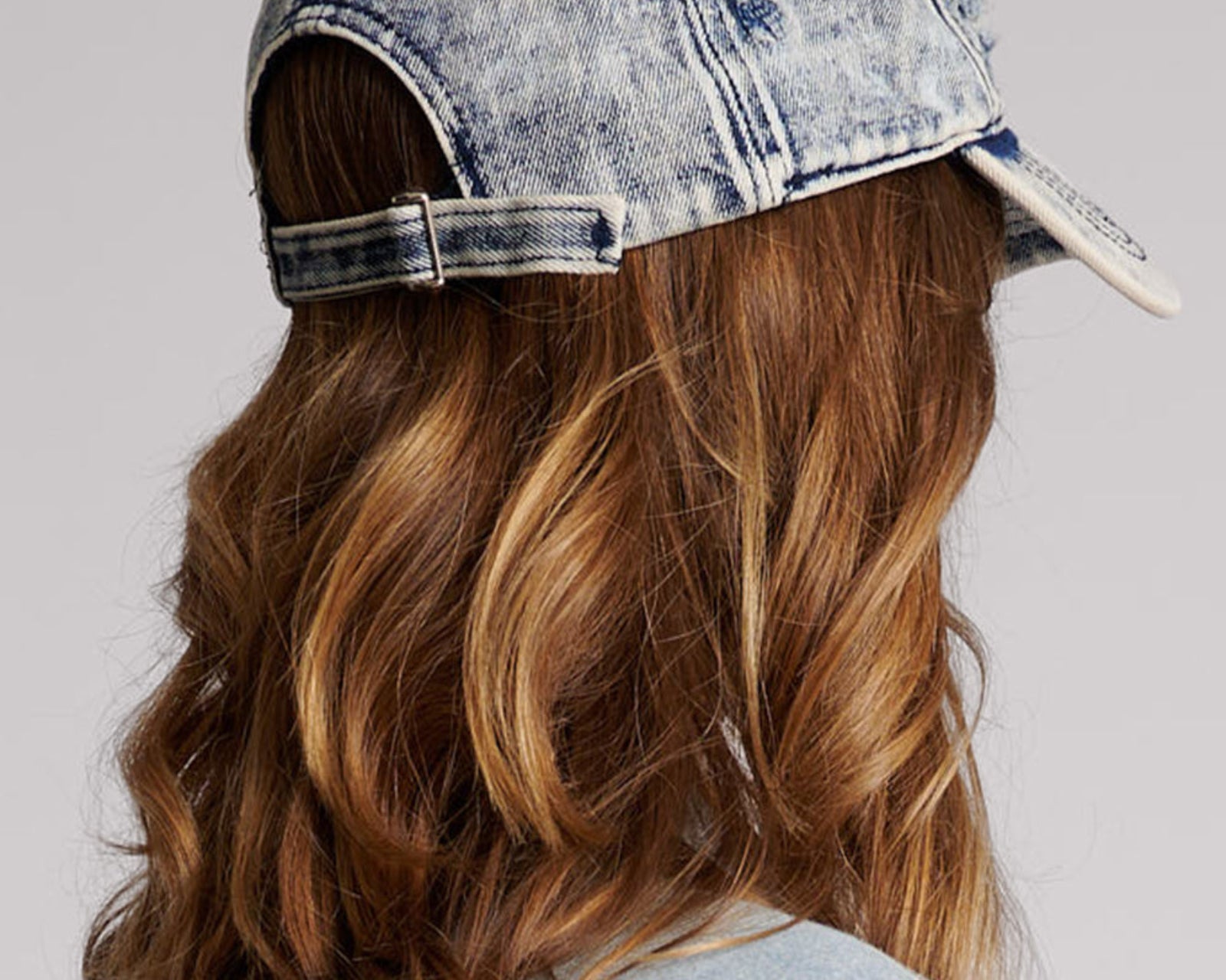 Distressed Denim Cap - Blue