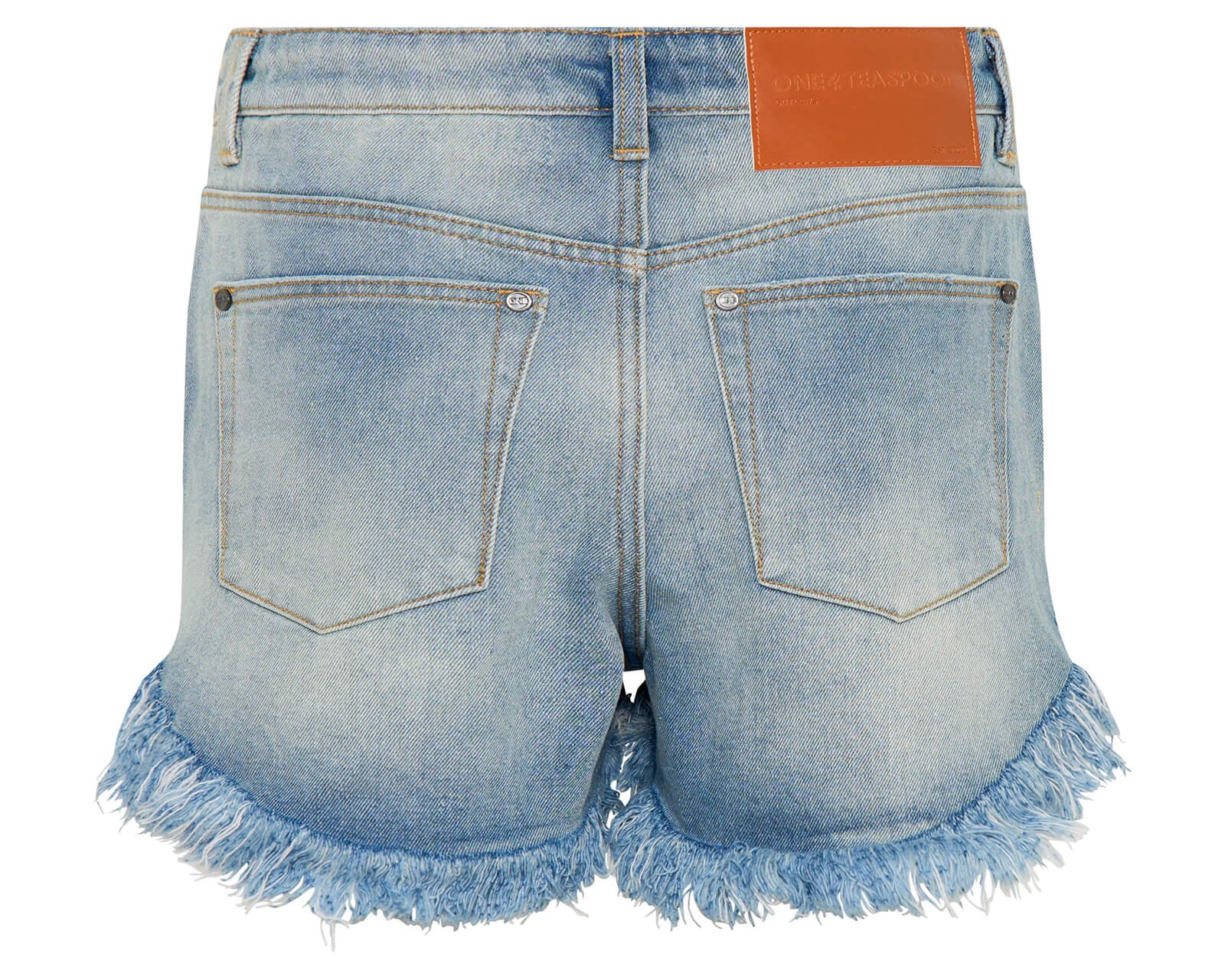 Outlaws Mid Waist Mid Length Denim Shorts Blue Malt One