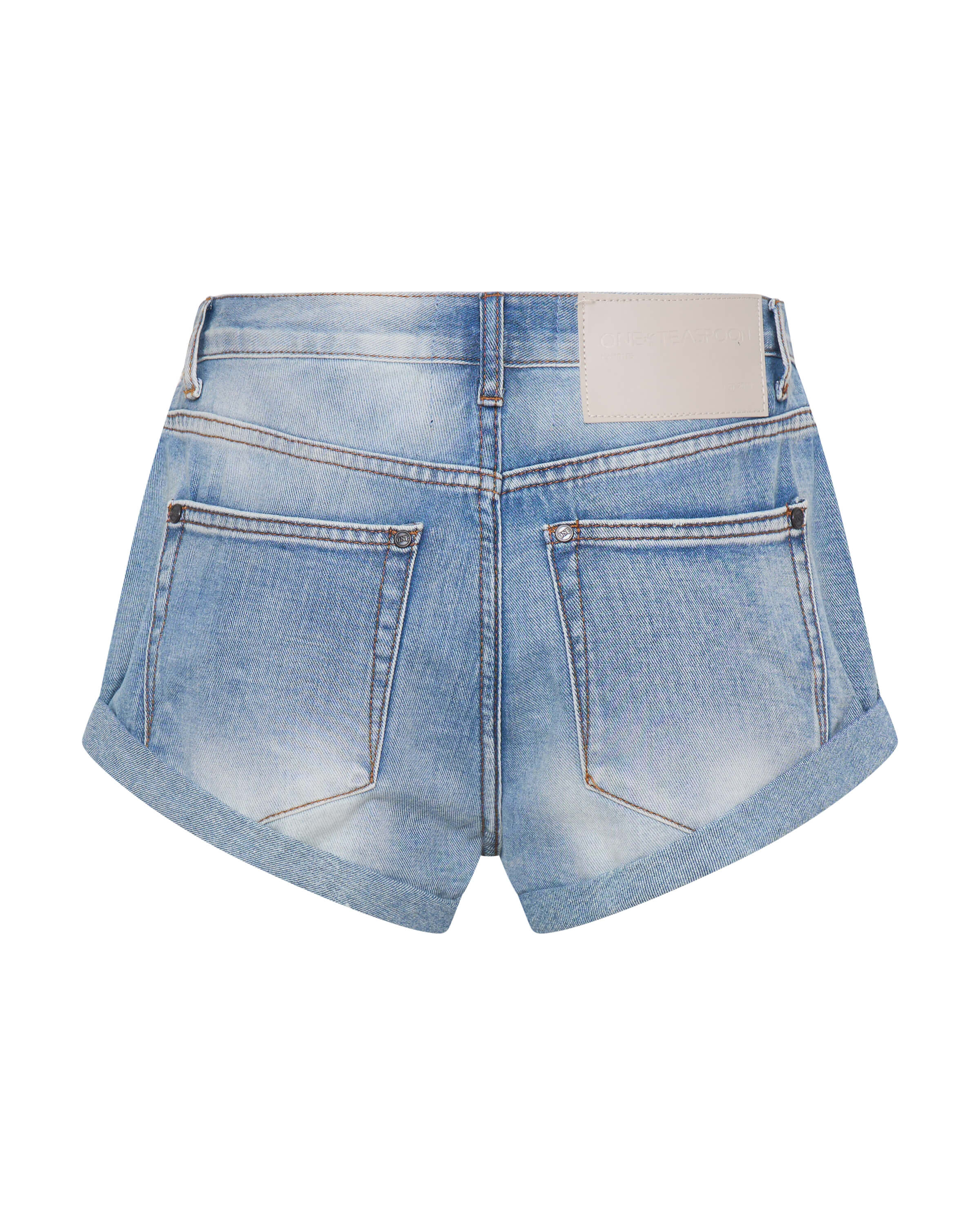 【One Teaspoon】Bandits ローウエストデニム/Xanthe Light Blue Bandits Low Waist Denim Shorts - Blue Summer | One Teaspoon USA
