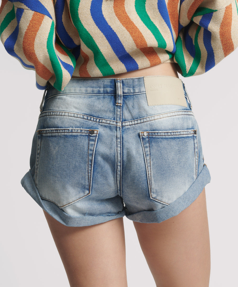 Bandits Low Waist Denim Shorts - Blue Summer | One Teaspoon USA
