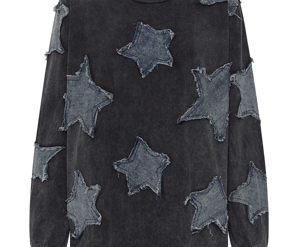 DENIM STAR BOYFRIEND LONGSLEEVE TEE