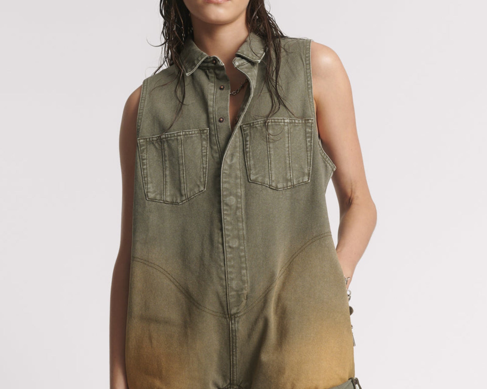 Braxton Mini Utility Canvas Jumpsuit - Desert Rust