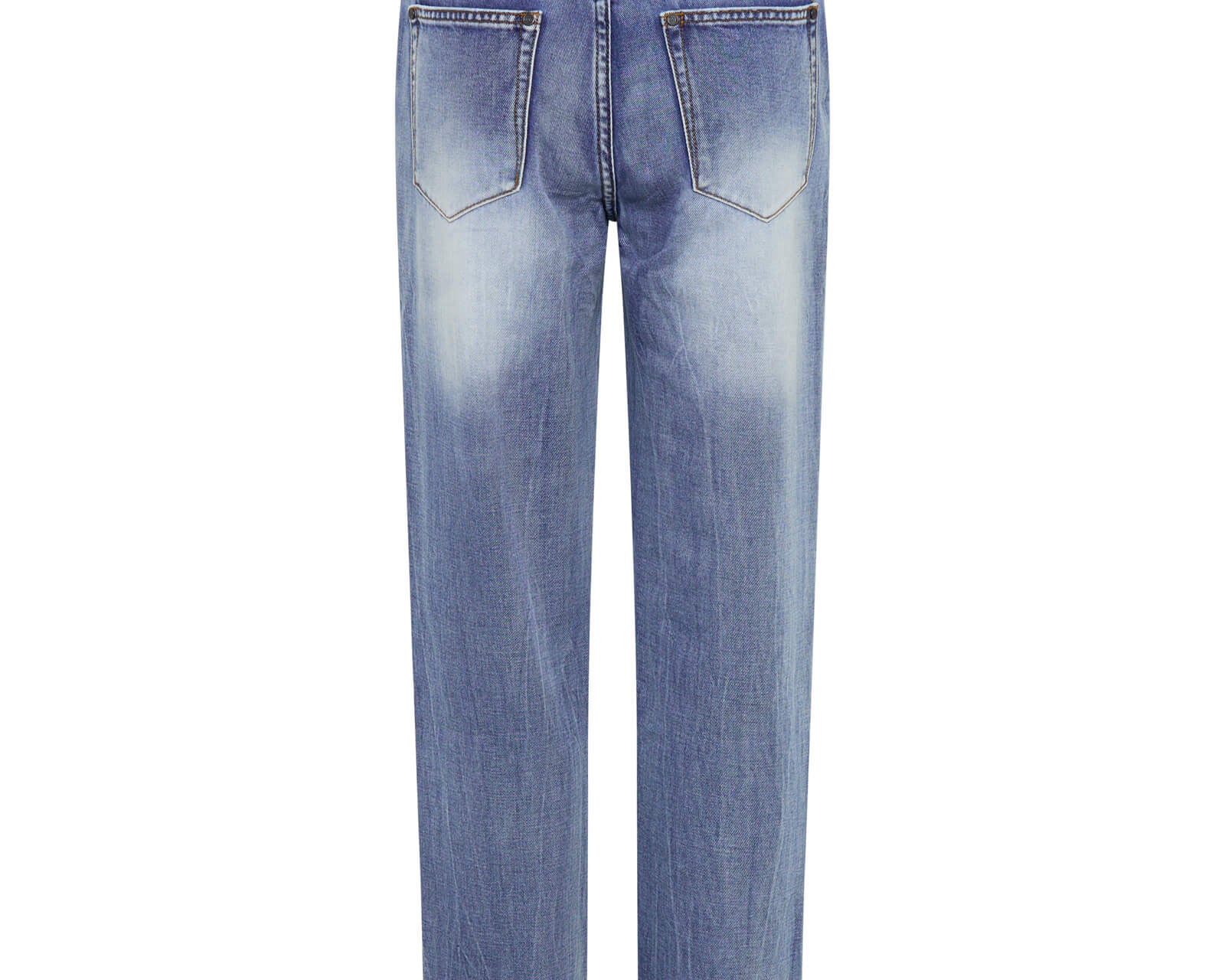 Slims High Waist Cropped Straight Slim Fit Denim Jeans - Blue Summer