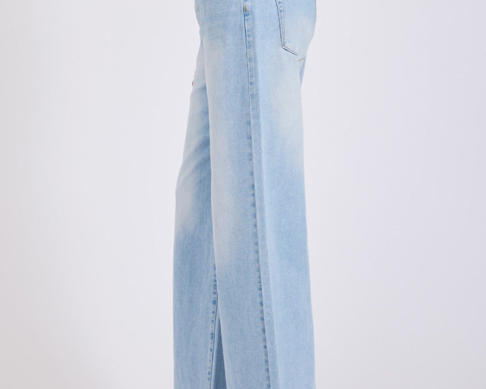 Love Machines Mid Waist Super Wide Leg Heartless Denim Jeans - Blue