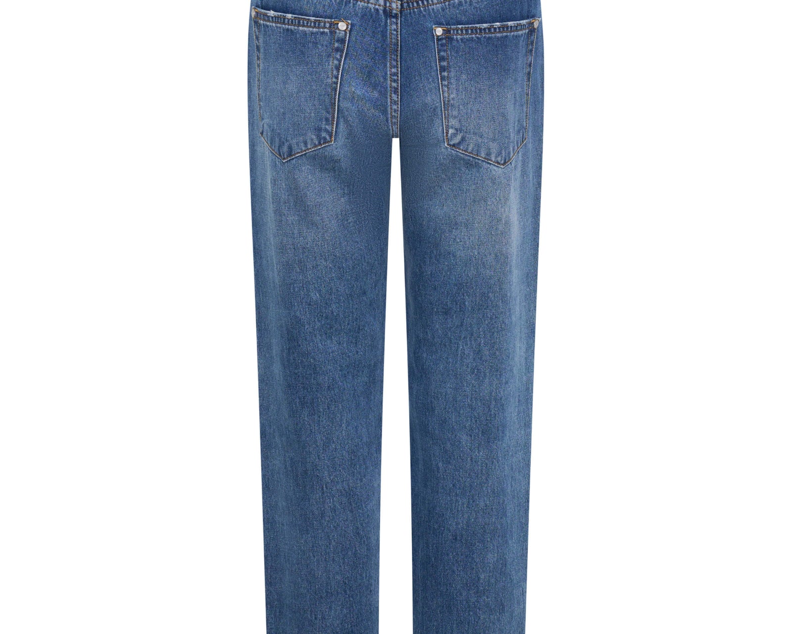 Slims High Waist Cropped Straight Slim Fit Denim Jeans - Blue Love