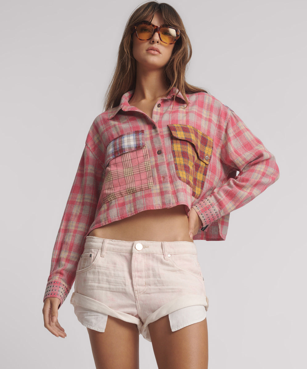 Pink Bandits Low Waist Denim Shorts - Young Love Pink